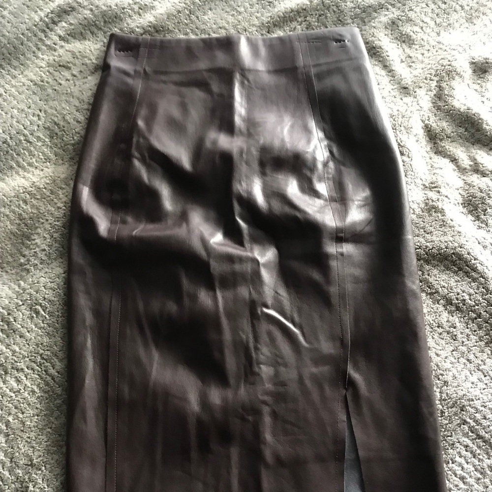 LOFT leather skirt